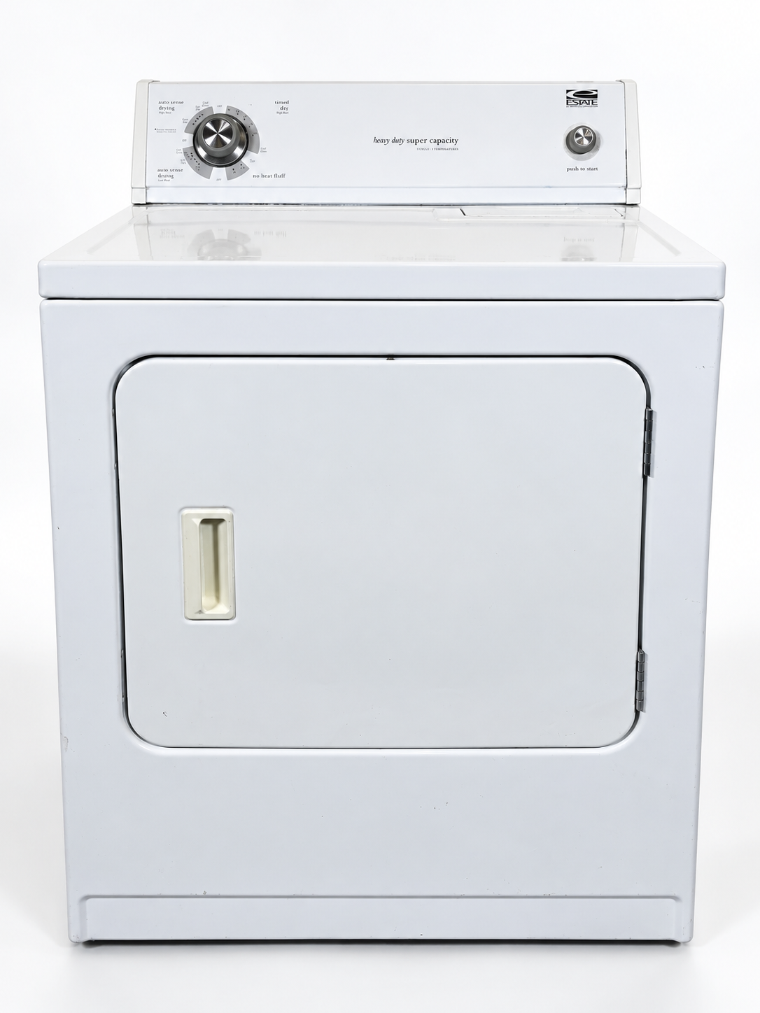 Estate EED4400WQ0 Electric Dryer: front view with door closed