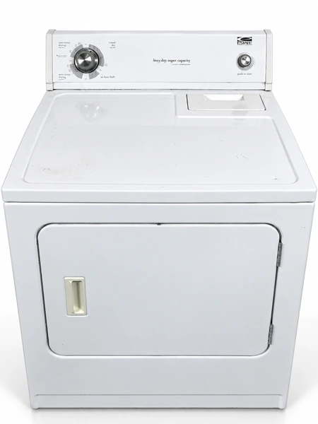 Estate EED4400WQ0 Electric Dryer: front view from above showing the top and control panel