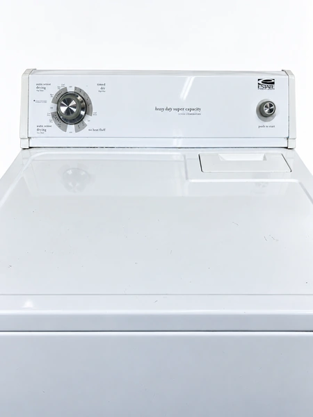 Estate EED4400WQ0 Electric Dryer: close-up of the control panel and top with light scratches