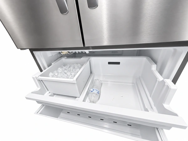 Frigidaire FRFG201LAV 19.9 cu. ft. Counter-Depth French Door Refrigerator: open freezer drawer from above